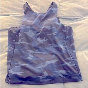 Athleta Blue Camouflage Tank Top